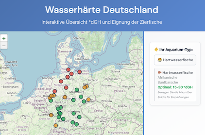 Interaktive Wasserhärte-Karte Deutschland | Aquarium Guide